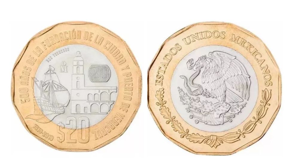 Moneda de 20 pesos por la que te dan 500,000. Fuente: MercadoLibre