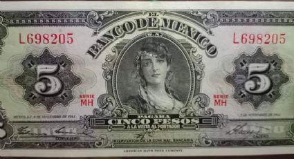 Cuál fue el primer billete emitido por el Banco de México que tenía una mujer en el frente