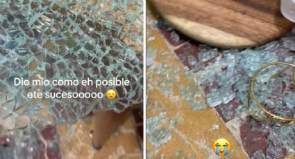 Un joven mostró cómo el calor hizo explotar su comedor de cristal y es furor en TikTok