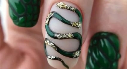 3 diseños de nail art de serpiente ideales para mujeres atrevidas