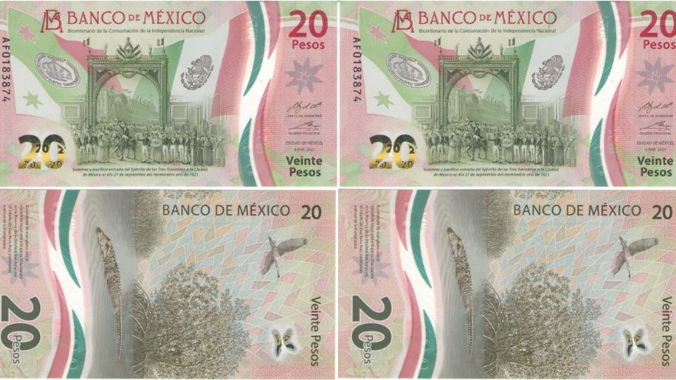 Billete de 20 pesos. Fuente: Ebay.