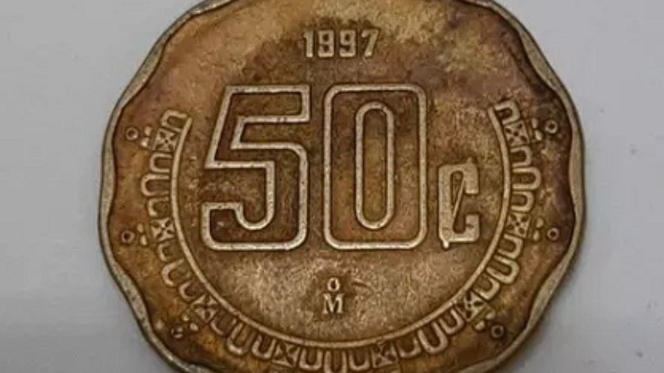 Moneda de 50 centavos. Fuente: MercadoLibre